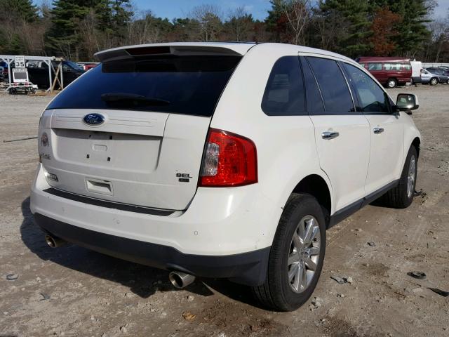 2FMDK4JC7BBA66148 - 2011 FORD EDGE SEL WHITE photo 4