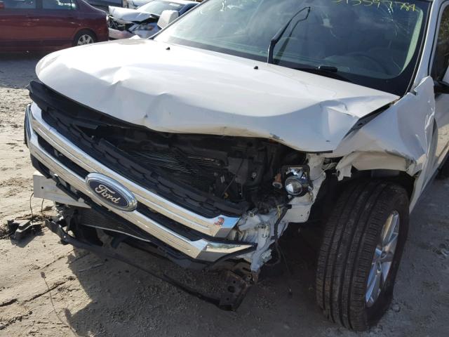 2FMDK4JC7BBA66148 - 2011 FORD EDGE SEL WHITE photo 9