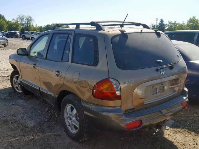 KM8SC73D34U849587 - 2004 HYUNDAI SANTA FE G BEIGE photo 3