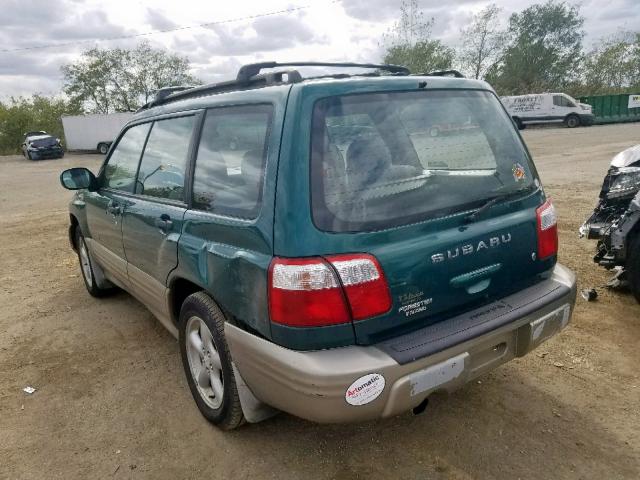 JF1SF655X1H709042 - 2001 SUBARU FORESTER S GREEN photo 3