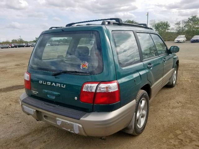 JF1SF655X1H709042 - 2001 SUBARU FORESTER S GREEN photo 4