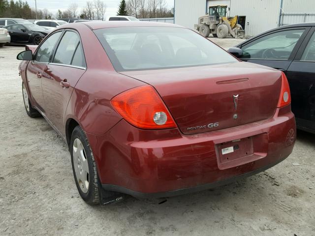 1G2ZF57B684291753 - 2008 PONTIAC G6 VALUE L RED photo 3