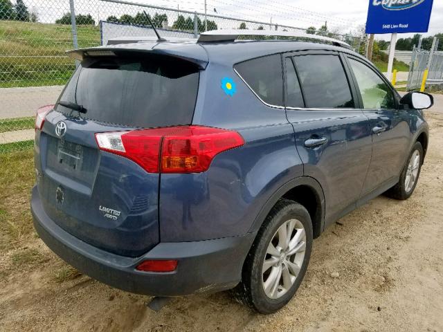 JTMDFREV0DD029974 - 2013 TOYOTA RAV4 LIMIT BLUE photo 4