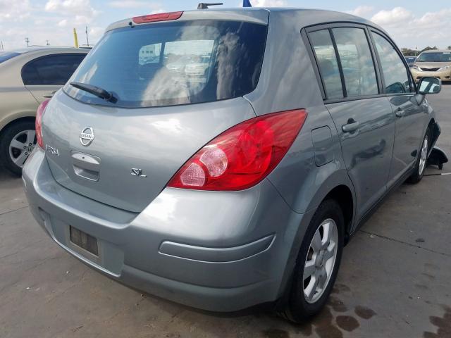 3N1BC13E77L451052 - 2007 NISSAN VERSA S GRAY photo 4