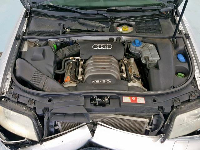 WAULT64B53N059164 - 2003 AUDI A6 3.0 QUA SILVER photo 7