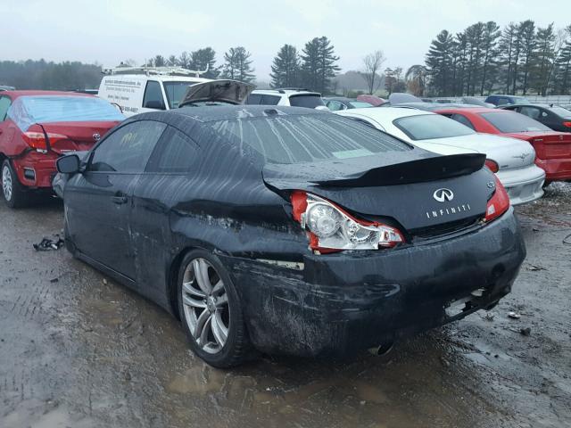 JNKCV64E78M107542 - 2008 INFINITI G37 BASE BLACK photo 3