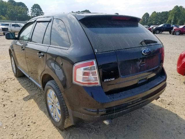 2FMDK38C08BA57221 - 2008 FORD EDGE SEL BLACK photo 3