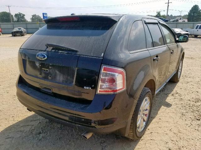 2FMDK38C08BA57221 - 2008 FORD EDGE SEL BLACK photo 4