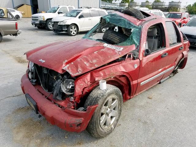 1J4GL58K35W662260 - 2005 JEEP LIBERTY LI RED photo 2