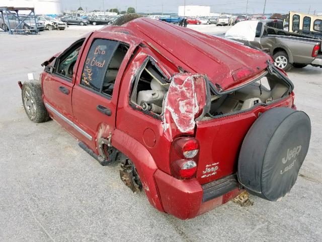 1J4GL58K35W662260 - 2005 JEEP LIBERTY LI RED photo 3