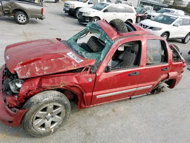 1J4GL58K35W662260 - 2005 JEEP LIBERTY LI RED photo 9