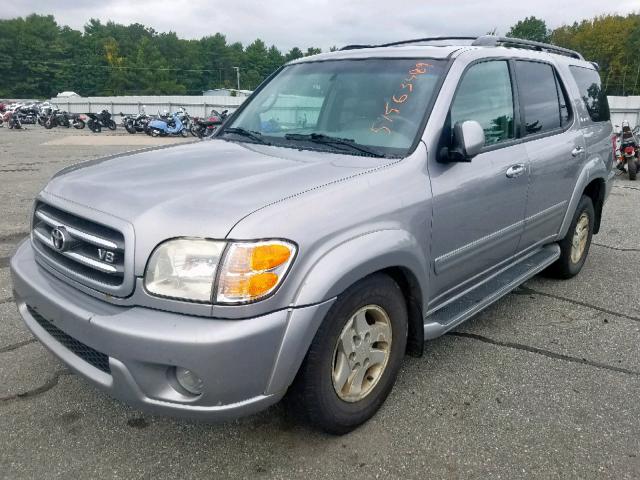 5TDBT48A32S105152 - 2002 TOYOTA SEQUOIA LI SILVER photo 2