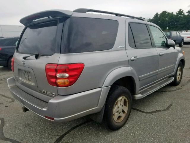 5TDBT48A32S105152 - 2002 TOYOTA SEQUOIA LI SILVER photo 4