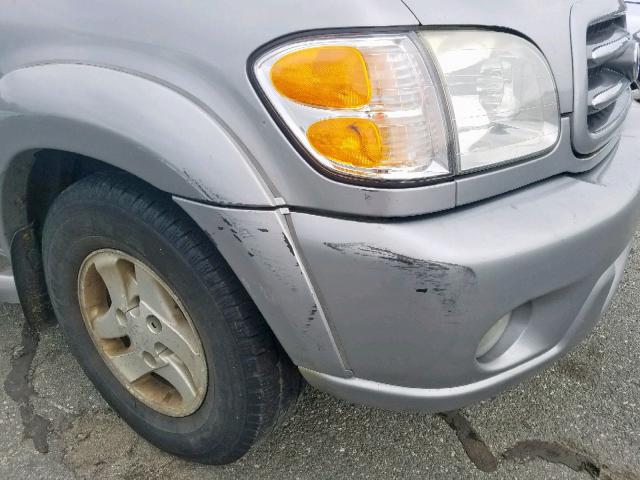 5TDBT48A32S105152 - 2002 TOYOTA SEQUOIA LI SILVER photo 9