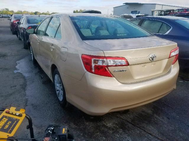 4T4BF1FKXCR245750 - 2012 TOYOTA CAMRY BASE GOLD photo 3