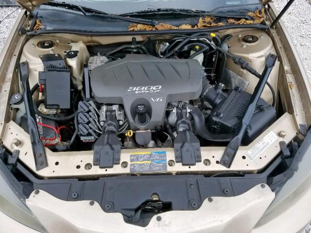 2G2WP522751346340 - 2005 PONTIAC GRAND PRIX Ոսկեգույն լուսանկար 7