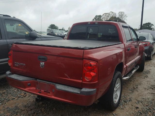 1D7HE48K27S267078 - 2007 DODGE DAKOTA QUA RED photo 4