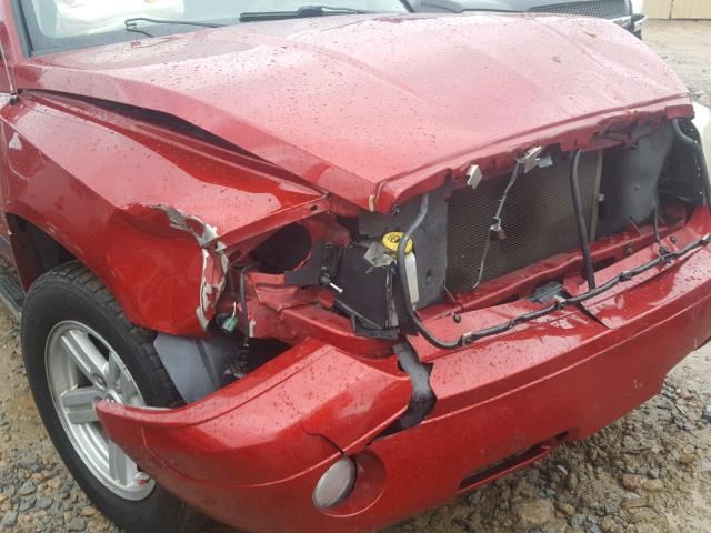 1D7HE48K27S267078 - 2007 DODGE DAKOTA QUA RED photo 9