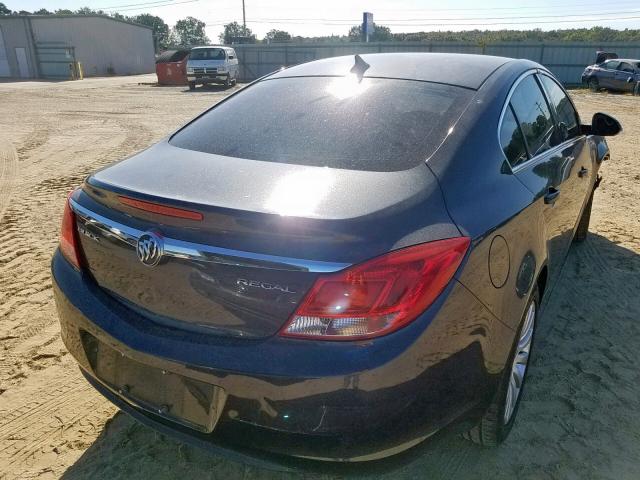 2G4GR5EK6C9182188 - 2012 BUICK REGAL GRAY photo 4