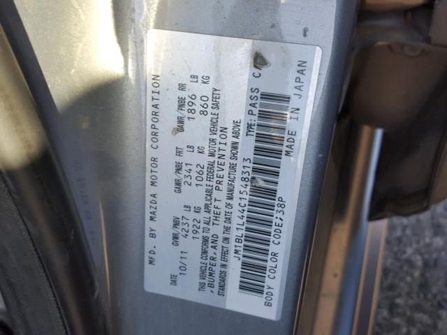 JM1BL1L44C1548313 - 2012 MAZDA SPEED 3 GRAY photo 10