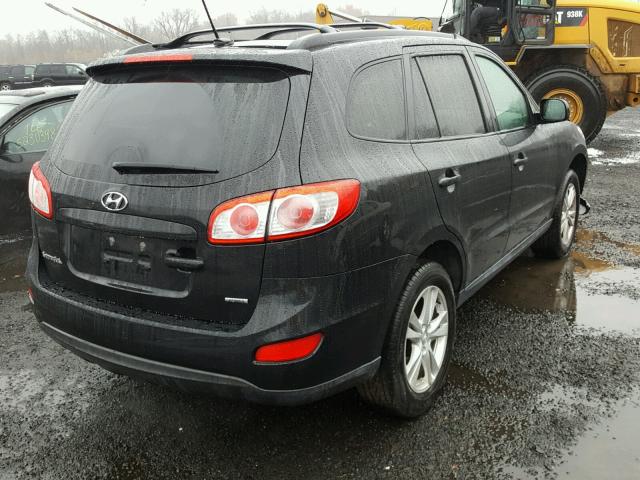 5XYZHDAG5CG133628 - 2012 HYUNDAI SANTA FE S BLACK photo 4