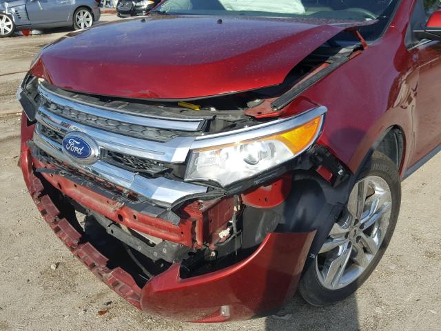 2FMDK3KC0DBB43597 - 2013 FORD EDGE LIMIT MAROON photo 9