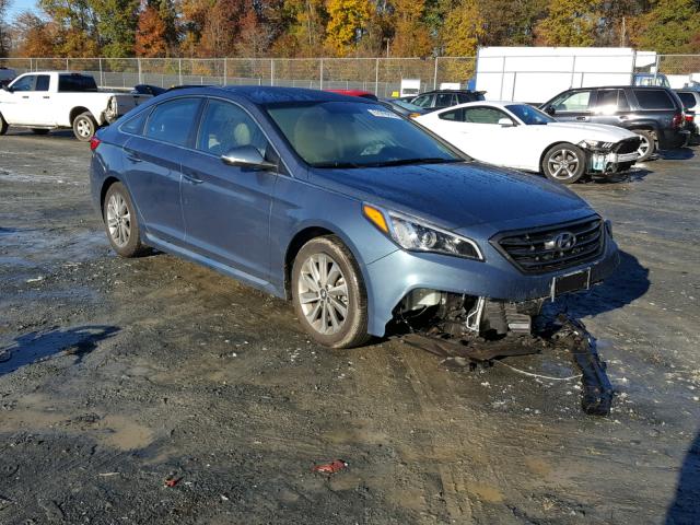 5NPE34AF2GH389566 - 2016 HYUNDAI SONATA SPO BLUE photo 1