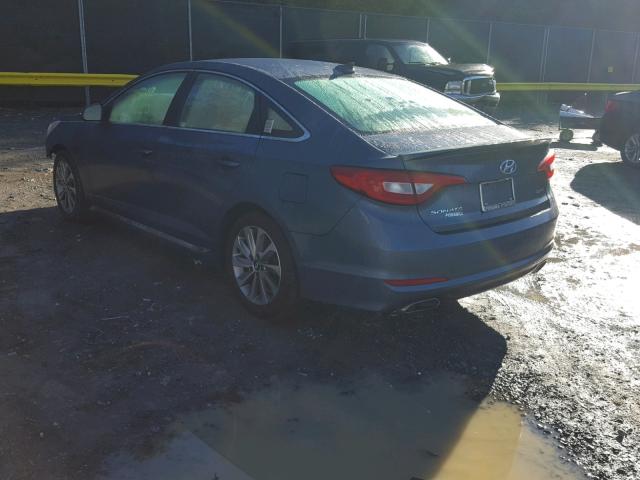 5NPE34AF2GH389566 - 2016 HYUNDAI SONATA SPO BLUE photo 3