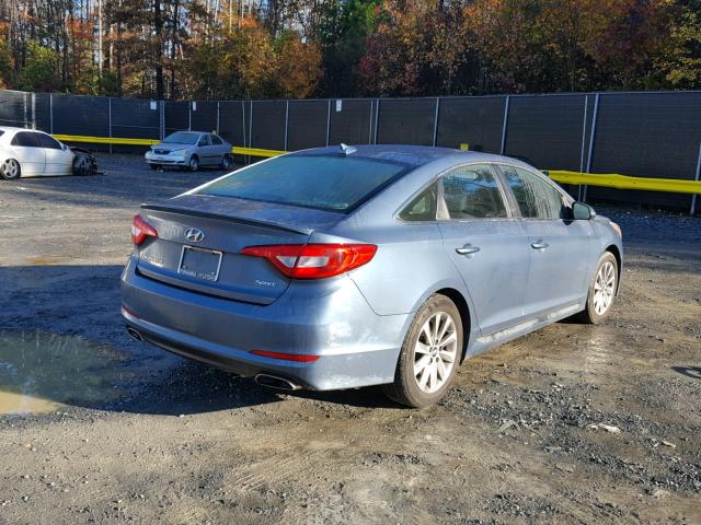 5NPE34AF2GH389566 - 2016 HYUNDAI SONATA SPO BLUE photo 4