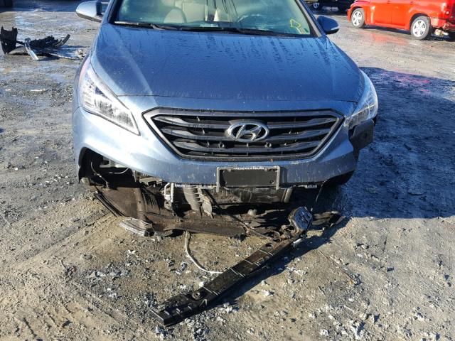 5NPE34AF2GH389566 - 2016 HYUNDAI SONATA SPO BLUE photo 9