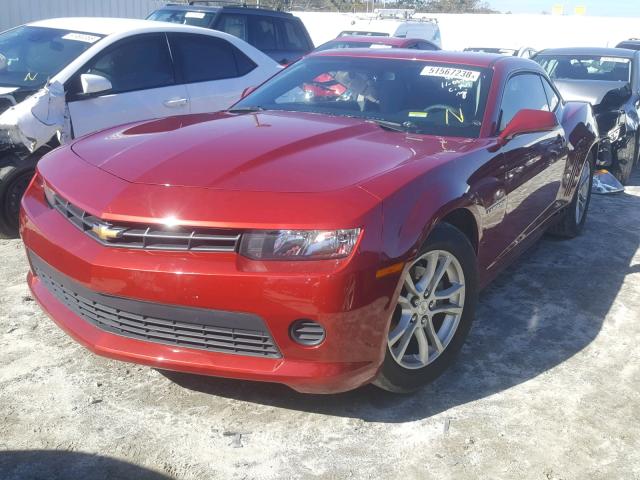 2G1FE1E38E9243338 - 2014 CHEVROLET CAMARO LS MAROON photo 2