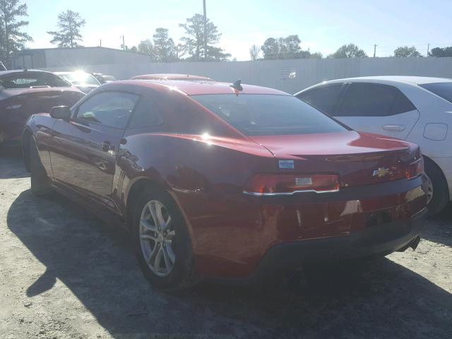 2G1FE1E38E9243338 - 2014 CHEVROLET CAMARO LS MAROON photo 3