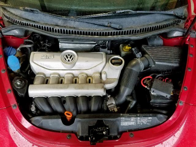 3VWPW31C07M502857 - 2007 VOLKSWAGEN NEW BEETLE წითელი ფოტო 7