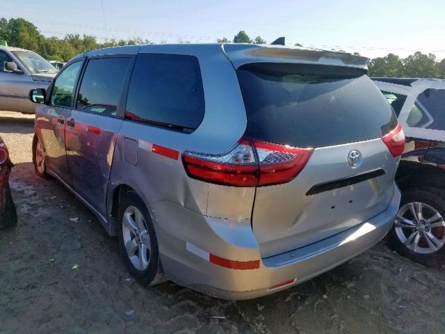 5TDZZ3DC4LS024032 - 2020 TOYOTA SIENNA L SILVER photo 3