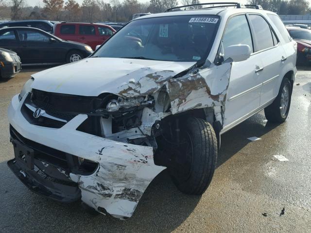 2HNYD18633H536974 - 2003 ACURA MDX TOURIN WHITE photo 2