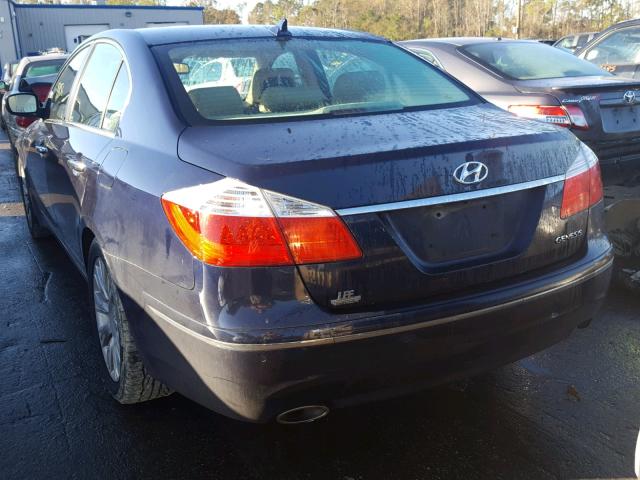 KMHGC46E69U062584 - 2009 HYUNDAI GENESIS 3. BLUE photo 3