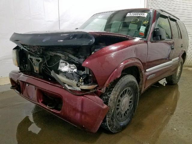 1GKDT13W4Y2351576 - 2000 GMC JIMMY / EN MAROON photo 2