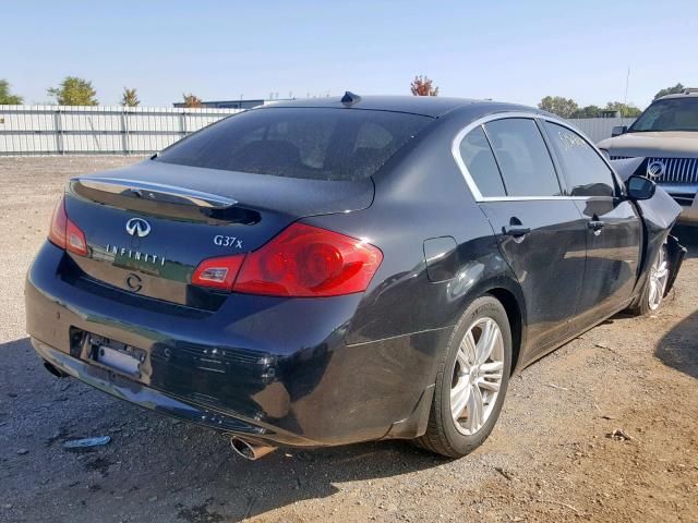 JN1CV6AR7AM253540 - 2010 INFINITI G37 BLACK photo 4