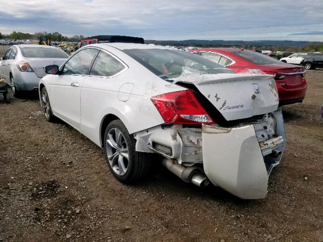 1HGCS2B88BA001840 - 2011 HONDA ACCORD EXL WHITE photo 3