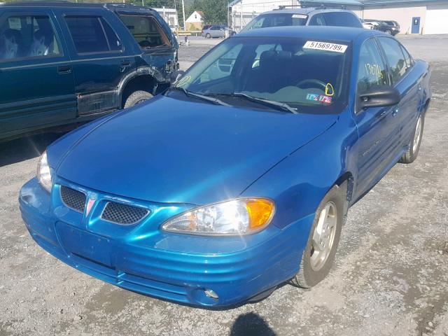 1G2NF52TXYM803142 - 2000 PONTIAC GRAND AM S BLUE photo 2