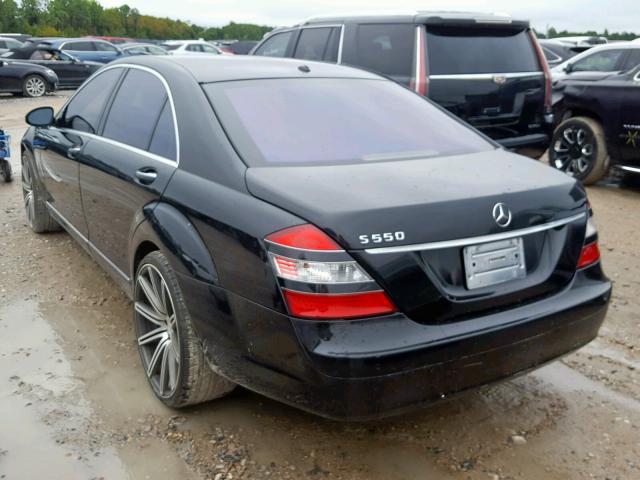 WDDNG71X27A060880 - 2007 MERCEDES-BENZ S 550 BLACK photo 3