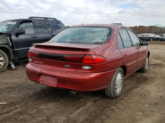 1FAFP13P2WW134864 - 1998 FORD ESCORT SE RED photo 4