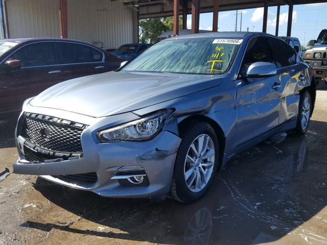 JN1BV7ARXEM703804 - 2014 INFINITI Q50 BASE BLUE photo 2