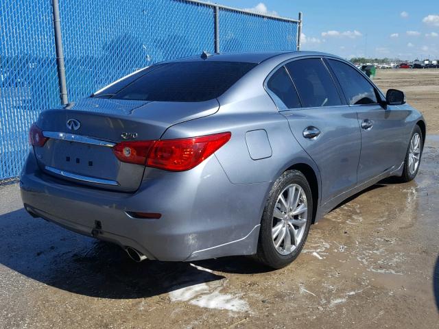 JN1BV7ARXEM703804 - 2014 INFINITI Q50 BASE BLUE photo 4