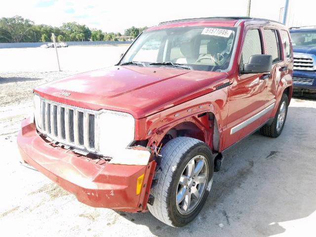 1J8GP58K09W543977 - 2009 JEEP LIBERTY LI RED photo 2