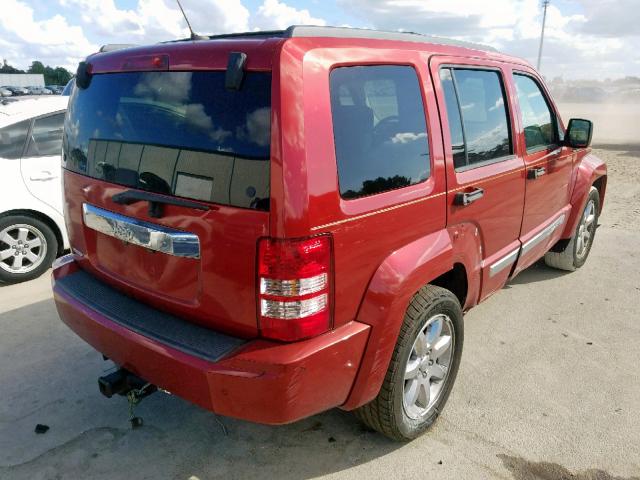 1J8GP58K09W543977 - 2009 JEEP LIBERTY LI RED photo 4