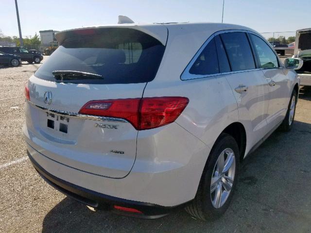 5J8TB4H59EL003856 - 2014 ACURA RDX TECHNO WHITE photo 4