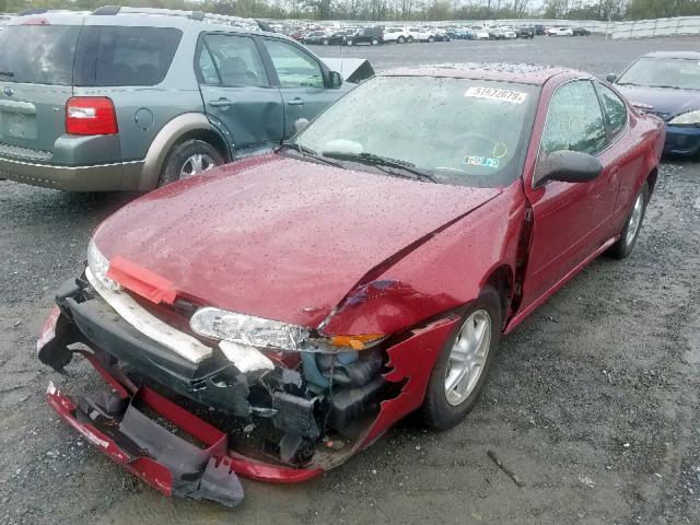 1G3NL12F74C140443 - 2004 OLDSMOBILE ALERO GL BURGUNDY photo 2