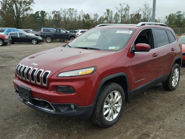 1C4PJMDS5GW123427 - 2016 JEEP CHEROKEE L RED photo 2