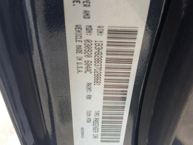 1B3HB28B37D288681 - 2007 DODGE CALIBER BLUE photo 10